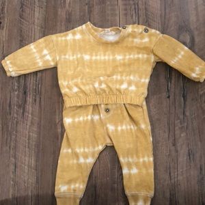 Gold Tie Dye Matching Set
